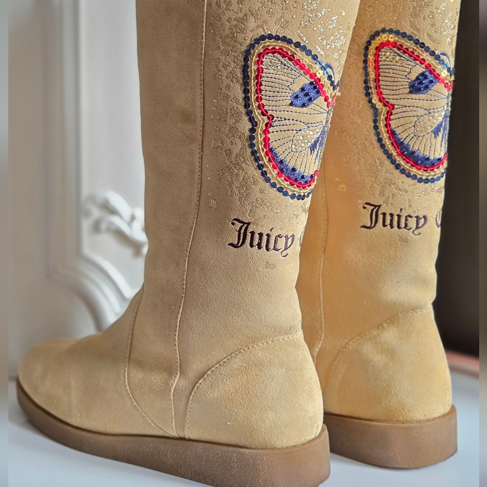 Juicy Couture Tan Embroidered Women's Boots
